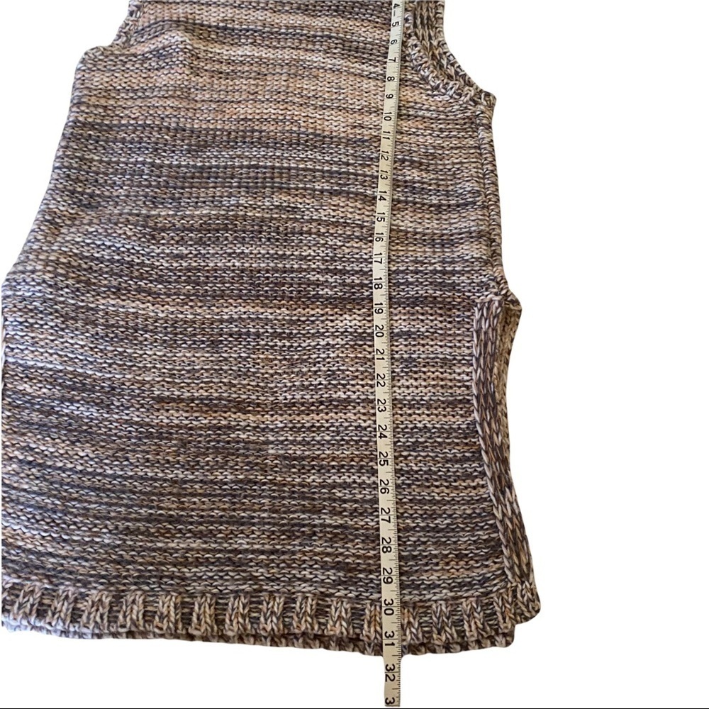 Cliche Earth Tones Crochet Knit 3-D Knit Turtleneck Sweater Mini Dress Women’s M - Picture 7 of 10